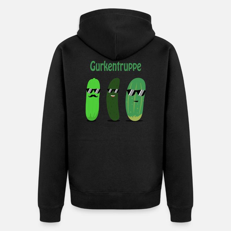 Gurken - Gurke - Gurkentruppe - Unisex Premium Bio Zip Hoodie - Schwarz