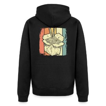 Chine Nouilles - Veste à capuche bio Premium Unisexe - noir - Dos - Nico (187cm)