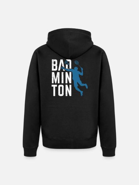 Badminton Sport - Premium økologisk unisex-hættejakke - sort