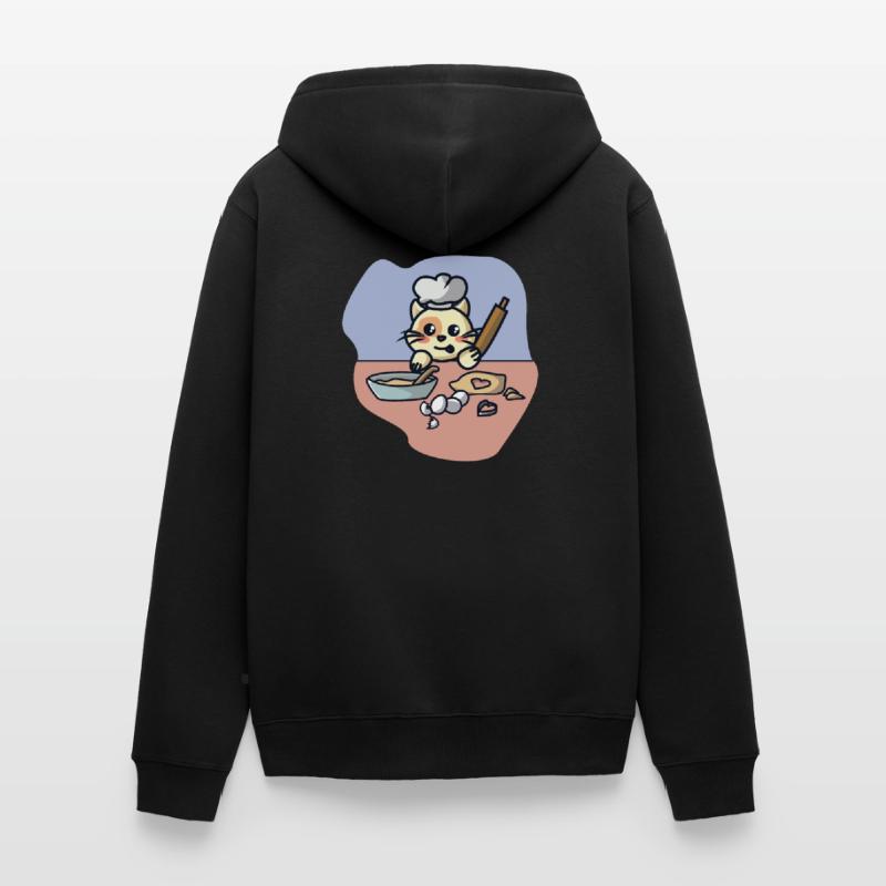 Bake cat while biscuit Unisex Premium Organic Zip Hoodie