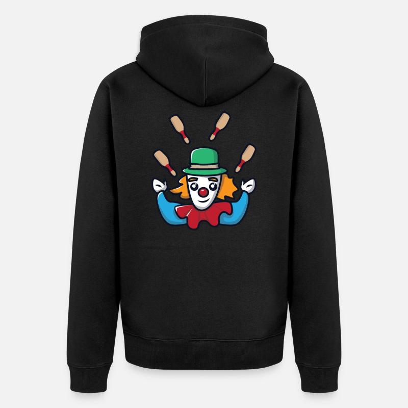 Jongleur Jongleur Clown De Cirque - Veste à capuche bio Premium Unisexe - noir