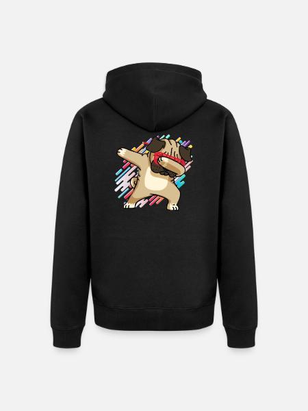 hund - Unisex Premium Bio Zip Hoodie - Schwarz