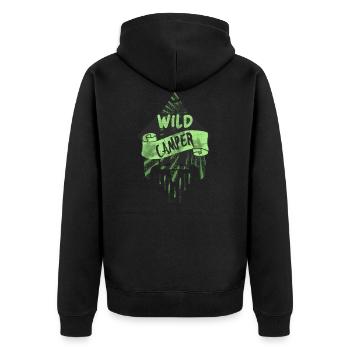 Camping Camper campeur Tente Drôle Cadeau - Veste à capuche bio Premium Unisexe - noir - Dos - Nico (187cm)