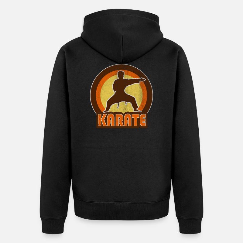 Karaté - Veste à capuche bio Premium Unisexe - noir