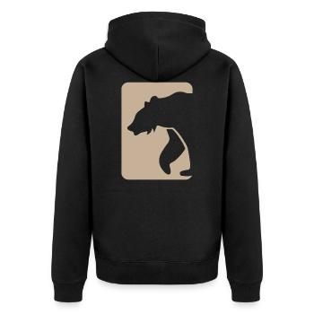 porter - Veste à capuche bio Premium Unisexe - noir - Dos - Nico (187cm)