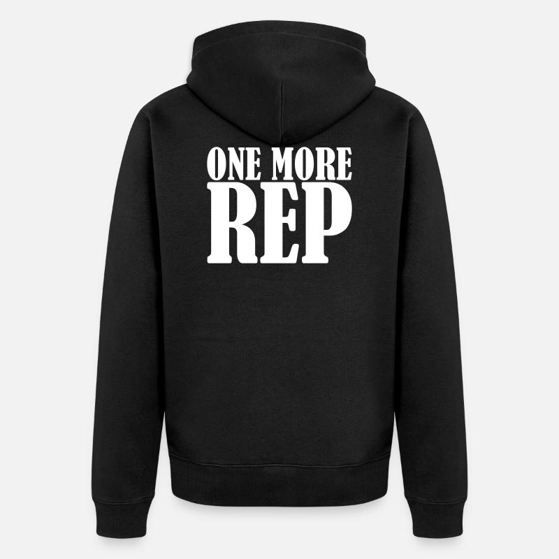 One More Rep - Veste à capuche bio Premium Unisexe - noir