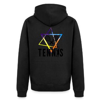 tennis - Veste à capuche bio Premium Unisexe - noir - Dos - Nico (187cm)