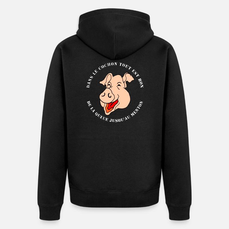 COCHON - Veste à capuche bio Premium Unisexe - noir