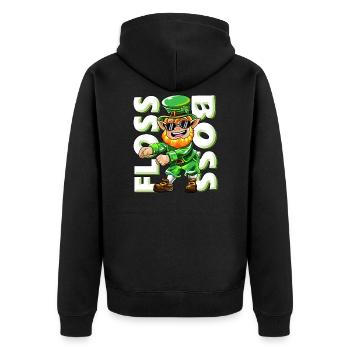 Float Boss Goblin Dancing St Patricks Day Gift - Veste à capuche bio Premium Unisexe - noir - Dos - Nico (187cm)