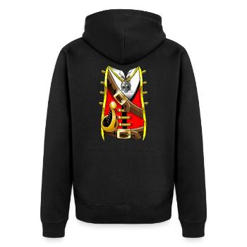 Pirate costume disguise pirate costume Halloween - Unisex Premium Organic Zip Hoodie - black - Back - Nico (187cm)