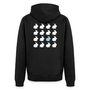 hase osterhase muster ostern - Veste à capuche bio Premium Unisexe - noir - Dos - Nico (187cm)