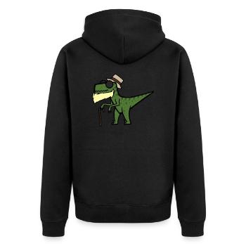 Trex Dino ures dinosaures musée Bart cadeau - Veste à capuche bio Premium Unisexe - noir - Dos - Nico (187cm)
