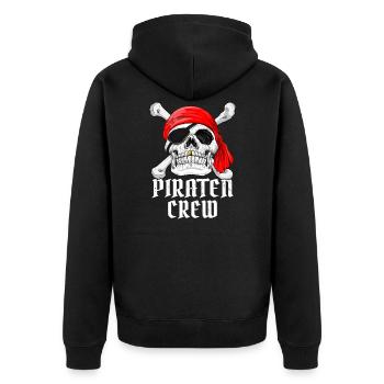 Costume de l’équipage de pirates carnaval carnaval - Veste à capuche bio Premium Unisexe - noir - Dos - Nico (187cm)