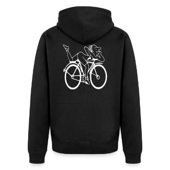 Bicycle Day LSD Albert Hoffmann psychedelic - Unisex Premium Organic Zip Hoodie - black - Back - Nico (187cm)