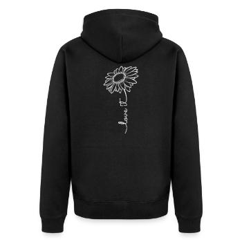 Marguerite cadeau nature fleurs été - Veste à capuche bio Premium Unisexe - noir - Dos - Nico (187cm)