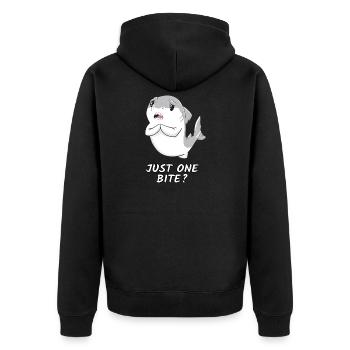 Juste une morsure requin blanc faim requin cadeau - Veste à capuche bio Premium Unisexe - noir - Dos - Nico (187cm)