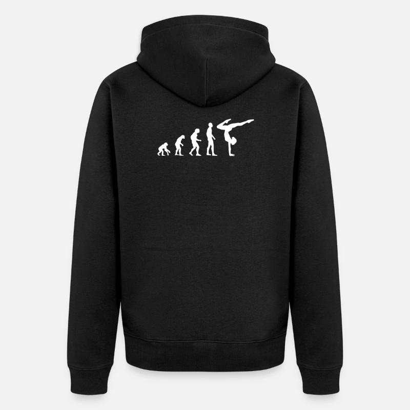 Evolution Turnen Design - Unisex Premium Bio Zip Hoodie - Schwarz