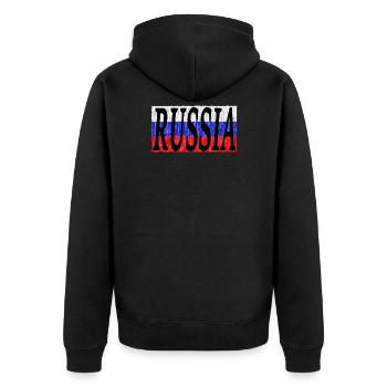 RUSSIE Russie - Veste à capuche bio Premium Unisexe - noir - Dos - Nico (187cm)