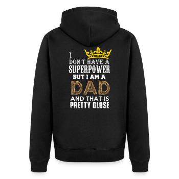Grand papa - Veste à capuche bio Premium Unisexe - noir - Dos - Nico (187cm)