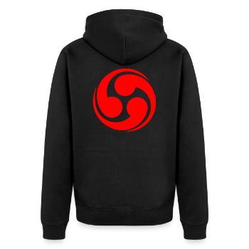 Samurai Ninja Karaté - Veste à capuche bio Premium Unisexe - noir - Dos - Nico (187cm)