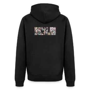 Berlin deutschland - Veste à capuche bio Premium Unisexe - noir - Dos - Nico (187cm)