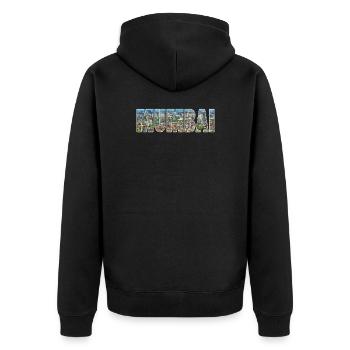 Mumbai Bombay Inde - Veste à capuche bio Premium Unisexe - noir - Dos - Nico (187cm)