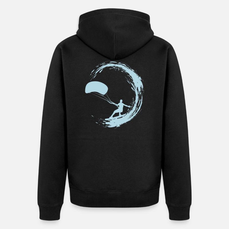 Kite Surf - Veste à capuche bio Premium Unisexe - noir