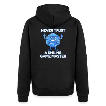 Game Master Geek Role Playing Game Dice RPG Game - Unisex Premium Organic Zip Hoodie - black - Back - Nico (187cm)
