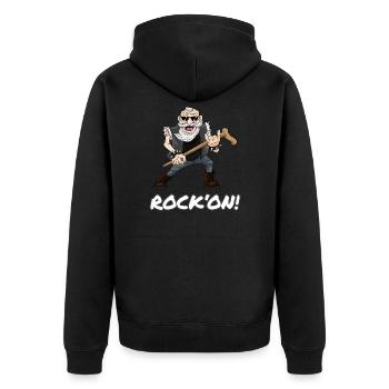 Rock sur Heavy Metal Festival de Hard Rock Grand-père Rocker - Veste à capuche bio Premium Unisexe - noir - Dos - Nico (187cm)