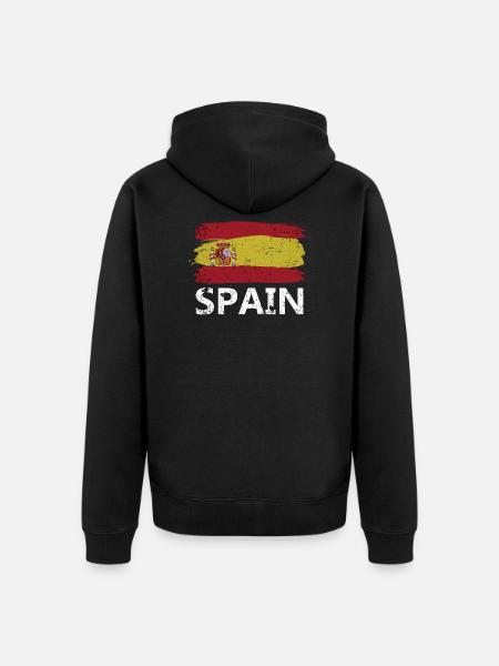 Drapeau espagnol - Veste à capuche bio Premium Unisexe - noir