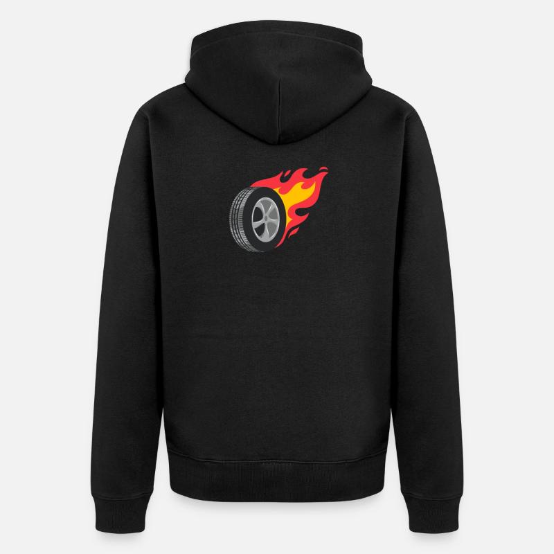 Auto Tuning pneu brûlant dérive - Veste à capuche bio Premium Unisexe - noir