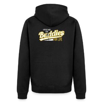 Father and son Buddies life - Unisex Premium Organic Zip Hoodie - black - Back - Nico (187cm)