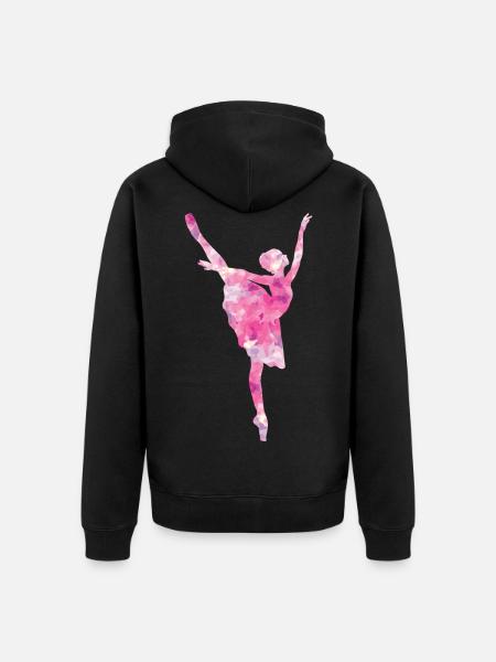 ballet - Unisex Premium Organic Zip Hoodie - black