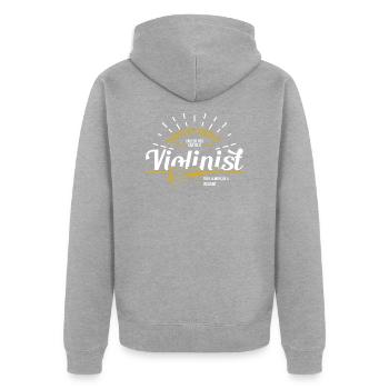 violon - Veste à capuche bio Premium Unisexe - gris chiné - Dos - Nico (187cm)