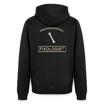 HANDYMAN: Fixologiste professionnel - Veste à capuche bio Premium Unisexe - noir - Dos - Nico (187cm)