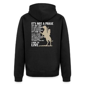Horse Cowboy - Veste à capuche bio Premium Unisexe - noir - Dos - Nico (187cm)