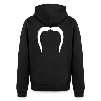 Bart - Unisex Premium Bio Zip Hoodie - Schwarz - Hinten - Nico (187cm)