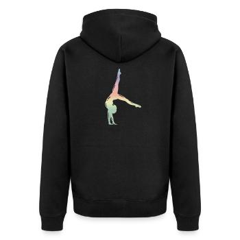 Gymnastique au sol gymnastique - Veste à capuche bio Premium Unisexe - noir - Dos - Nico (187cm)
