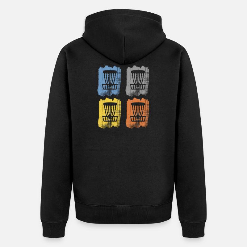 discgolf - Unisex Premium Bio Zip Hoodie - Schwarz