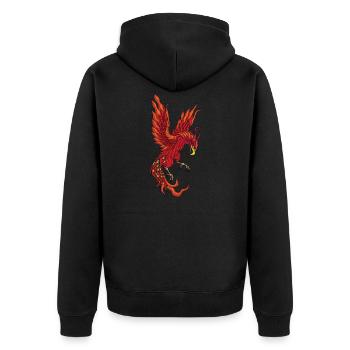 Phoenix Firebird Mythical Creature Fantasy Motif - Veste à capuche bio Premium Unisexe - noir - Dos - Nico (187cm)