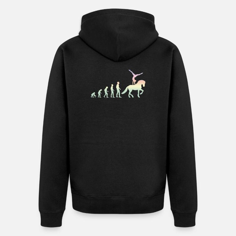 École d'équitation Volti Evolution - Veste à capuche bio Premium Unisexe - noir