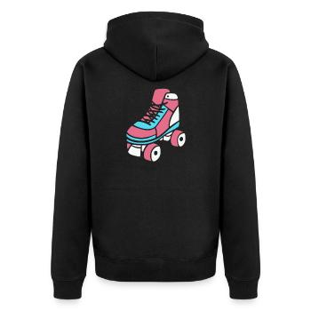 Roller Skate Roller Skates Roller Skates Inline Skating - Unisex Premium Organic Zip Hoodie - black - Back - Nico (187cm)