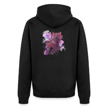 violoncelle - Veste à capuche bio Premium Unisexe - noir - Dos - Nico (187cm)