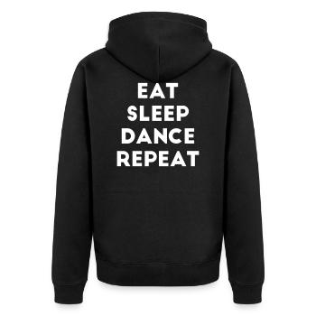 Mangez Sleep Dance Répétez en disant danse danse danseur - Veste à capuche bio Premium Unisexe - noir - Dos - Nico (187cm)