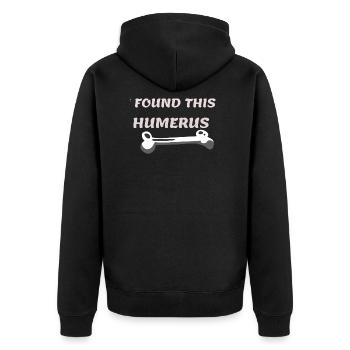 Trouvé cette idée cadeau humérus cool - Veste à capuche bio Premium Unisexe - noir - Dos - Nico (187cm)
