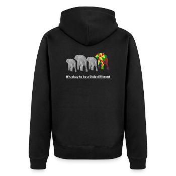 C'est bien d'être un petit cadeau d'éléphant différent - Veste à capuche bio Premium Unisexe - noir - Dos - Nico (187cm)