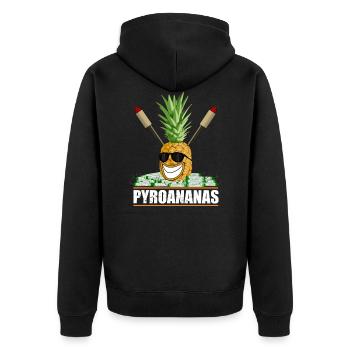 Feux d'artifice Pyro ananas - Veste à capuche bio Premium Unisexe - noir - Dos - Nico (187cm)