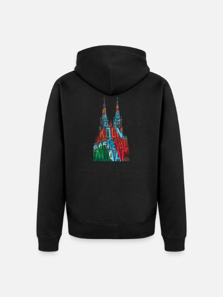 Kölner Dom Köln Karneval - Unisex Premium Bio Zip Hoodie - Schwarz