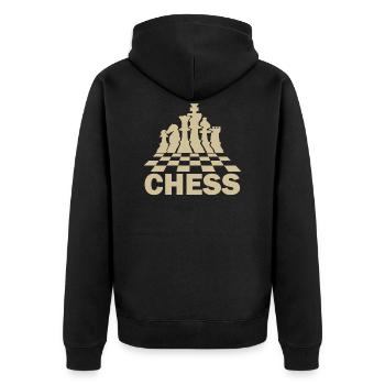 jouer au joueur d'échecs - Veste à capuche bio Premium Unisexe - noir - Dos - Nico (187cm)