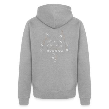 Tactique sur le terrain - Veste à capuche bio Premium Unisexe - gris chiné - Dos - Nico (187cm)